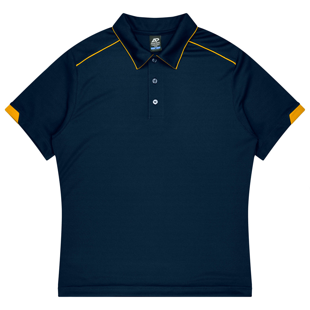 House of Uniforms The Currumbin Polo | Kids | Short Sleeve Aussie Pacific Navy/Gold