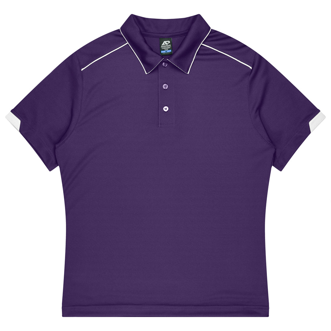 House of Uniforms The Currumbin Polo | Kids | Short Sleeve Aussie Pacific Purple/White