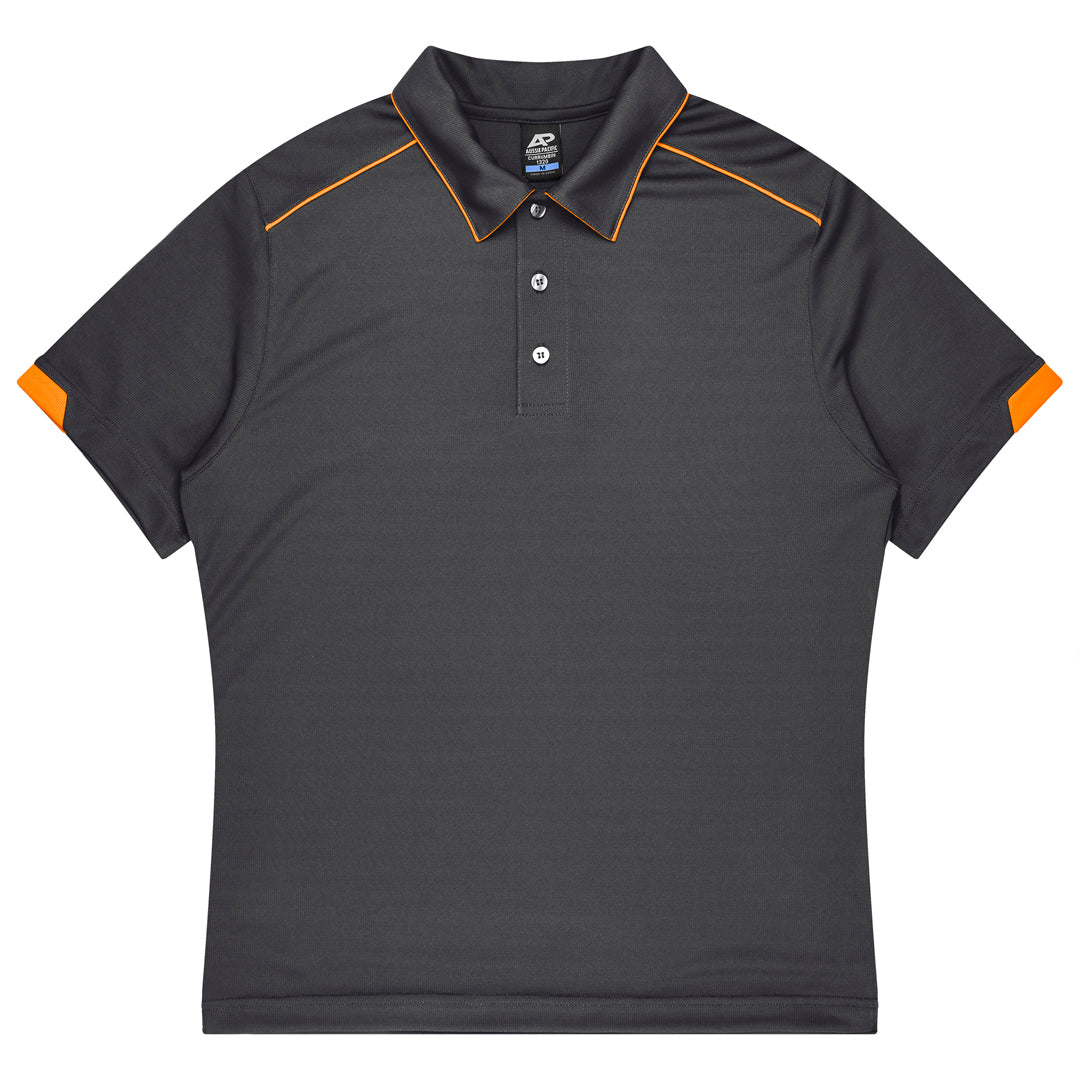 House of Uniforms The Currumbin Polo | Kids | Plus | Short Sleeve Aussie Pacific Slate/Neon Orange