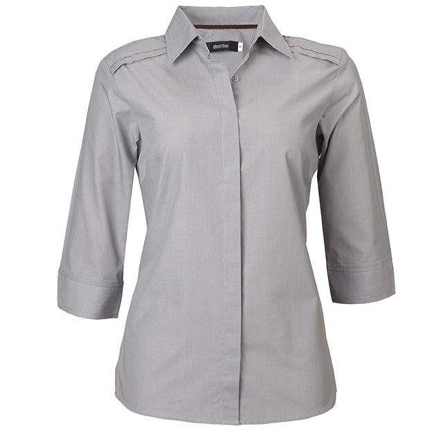 House of Uniforms The Felix Shirt | Ladies | 3/4 & Long Sleeve Identitee Grey