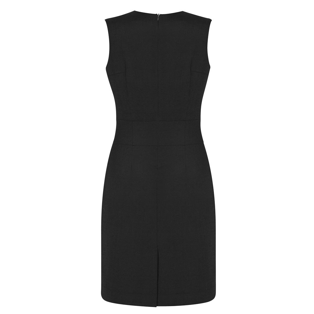 House of Uniforms The Cool Wool Dress | V Neck | Sleeveless Biz Corporates