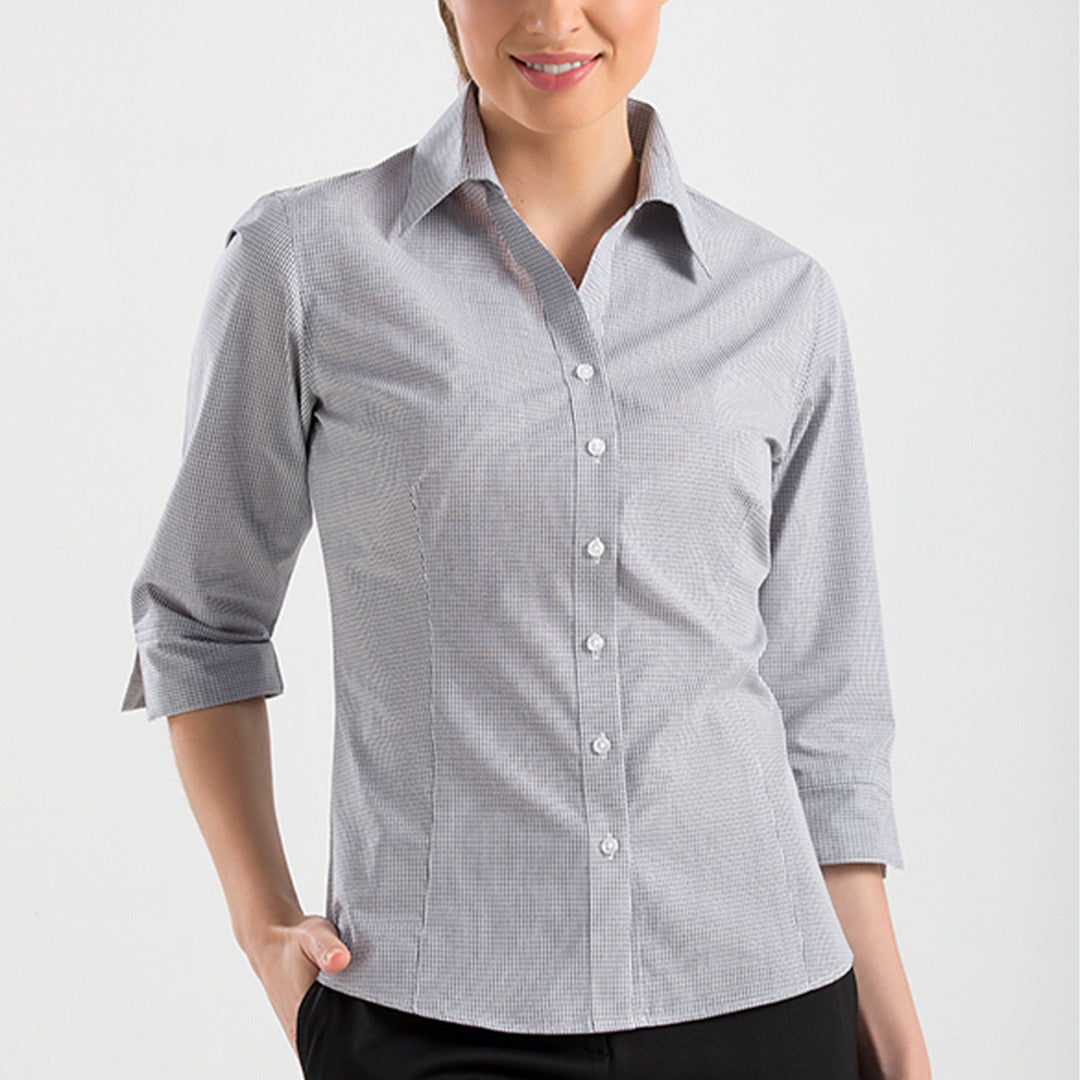 House of Uniforms The Luray Shirt | Ladies | 3/4 Sleeve John Kevin Grey