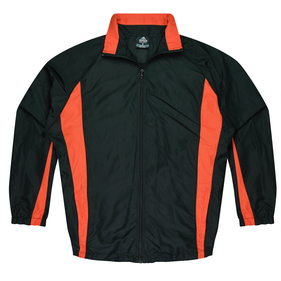 House of Uniforms The Eureka Track Top | Kids Aussie Pacific Black/Orange