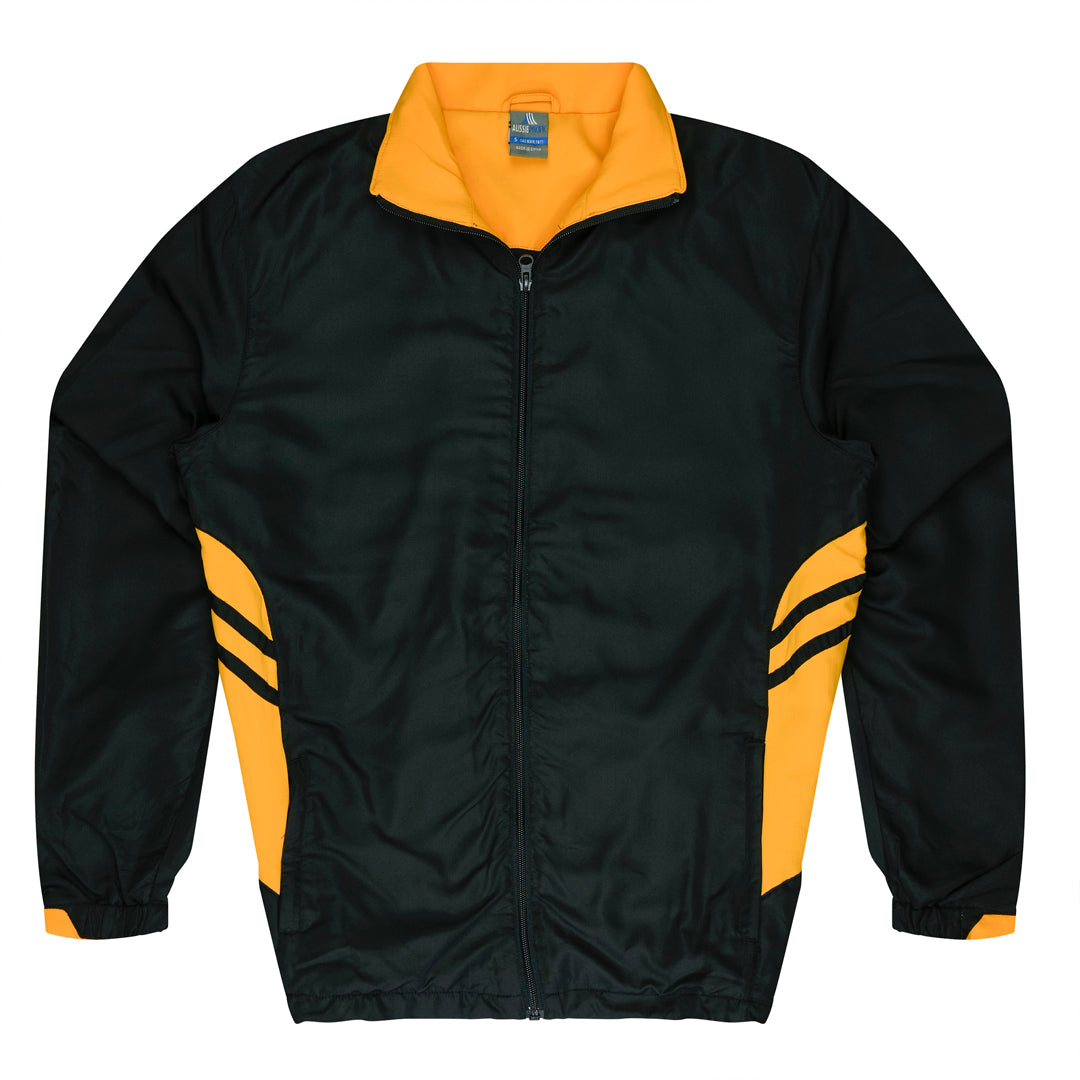 House of Uniforms The Tasman Tracktop | Kids Aussie Pacific Black/Gold