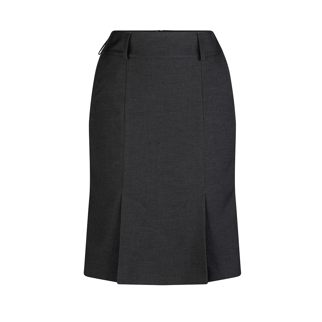 House of Uniforms The Kick Pleat Pocket Skirt | Mechanical Stretch LSJ Collection Charcoal