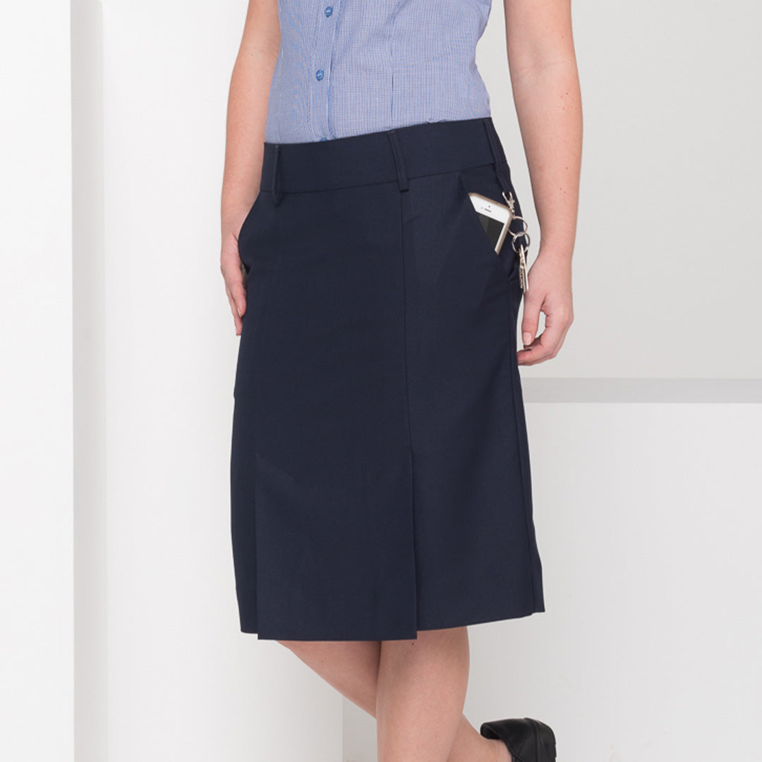 House of Uniforms The Kick Pleat Pocket Skirt | Poly Viscose LSJ Collection