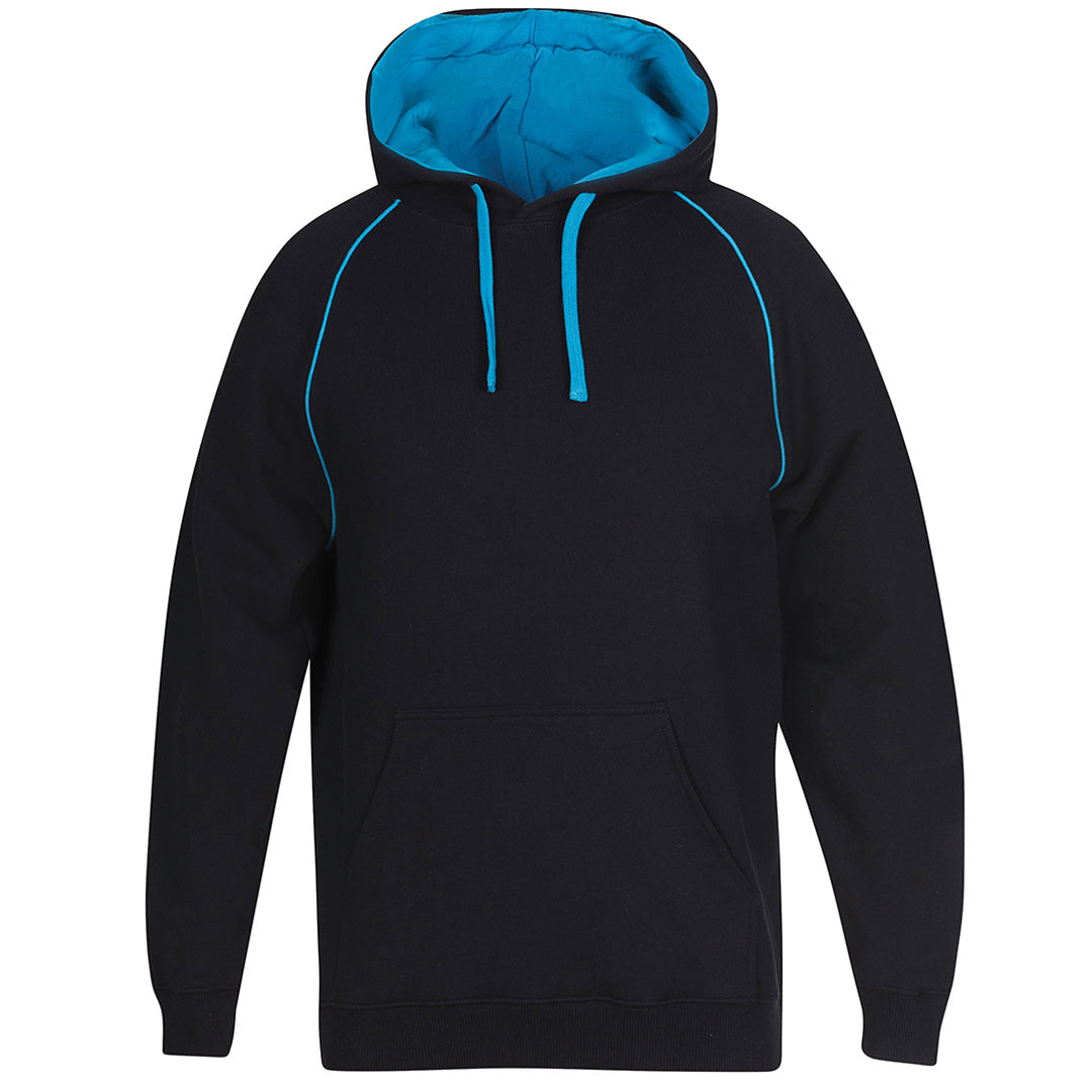 House of Uniforms The Contrast Hoodie | Mens Jbs Wear Black/Aqua