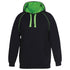 House of Uniforms The Contrast Hoodie | Mens Jbs Wear Black/Pea Green