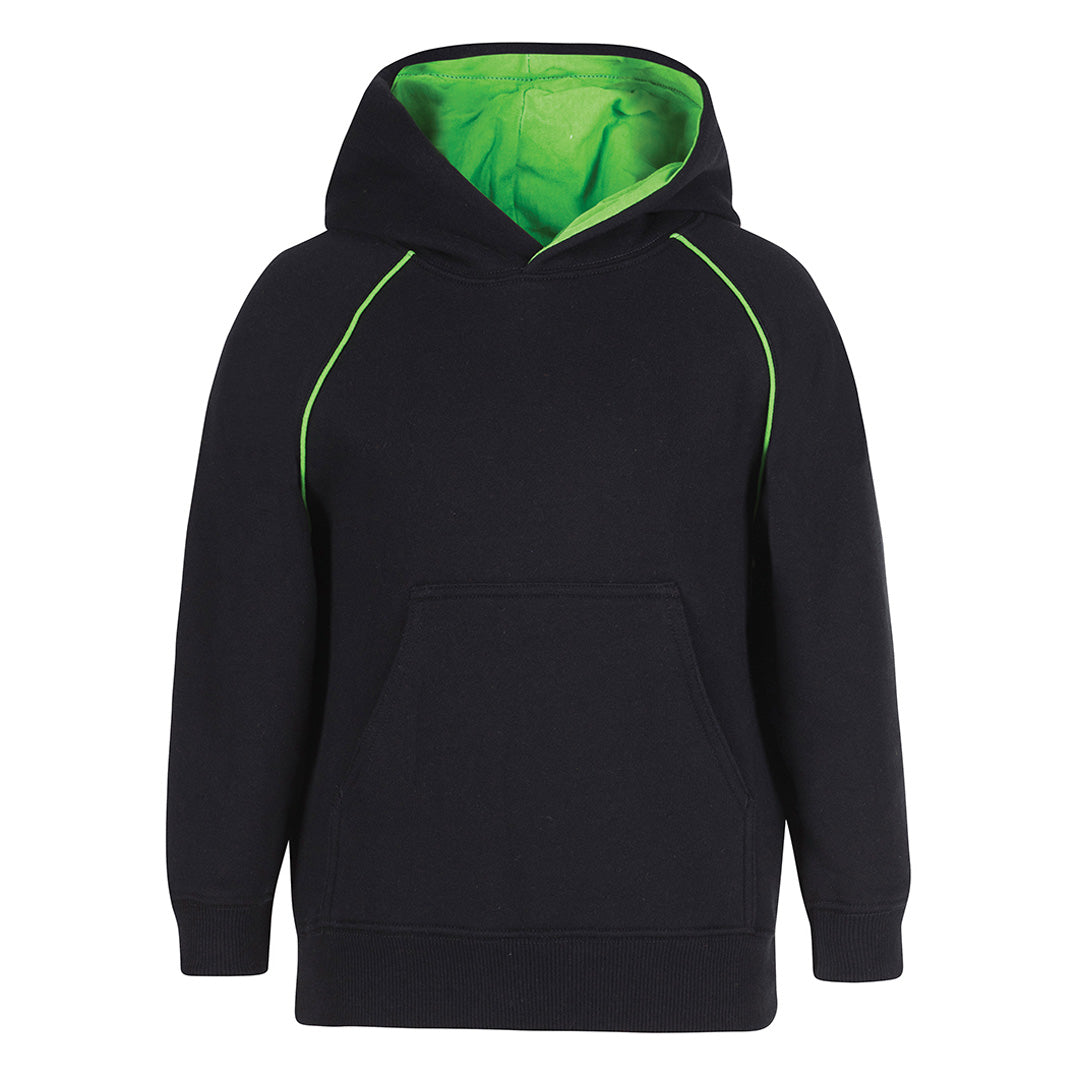 House of Uniforms The Contrast Hoodie | Kids Jbs Wear Black/Pea Green