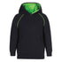 House of Uniforms The Contrast Hoodie | Kids Jbs Wear Black/Pea Green
