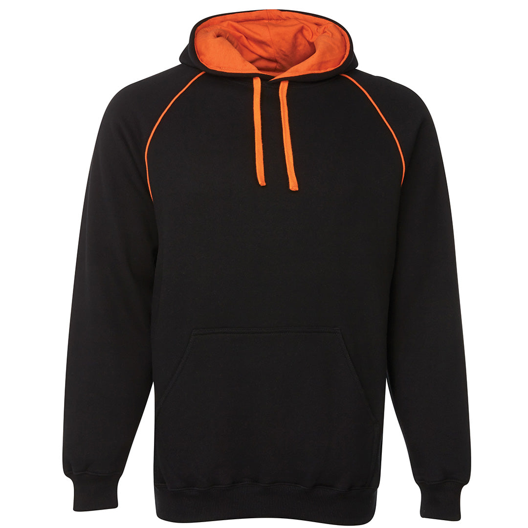 House of Uniforms The Contrast Hoodie | Mens Jbs Wear Black/Orange
