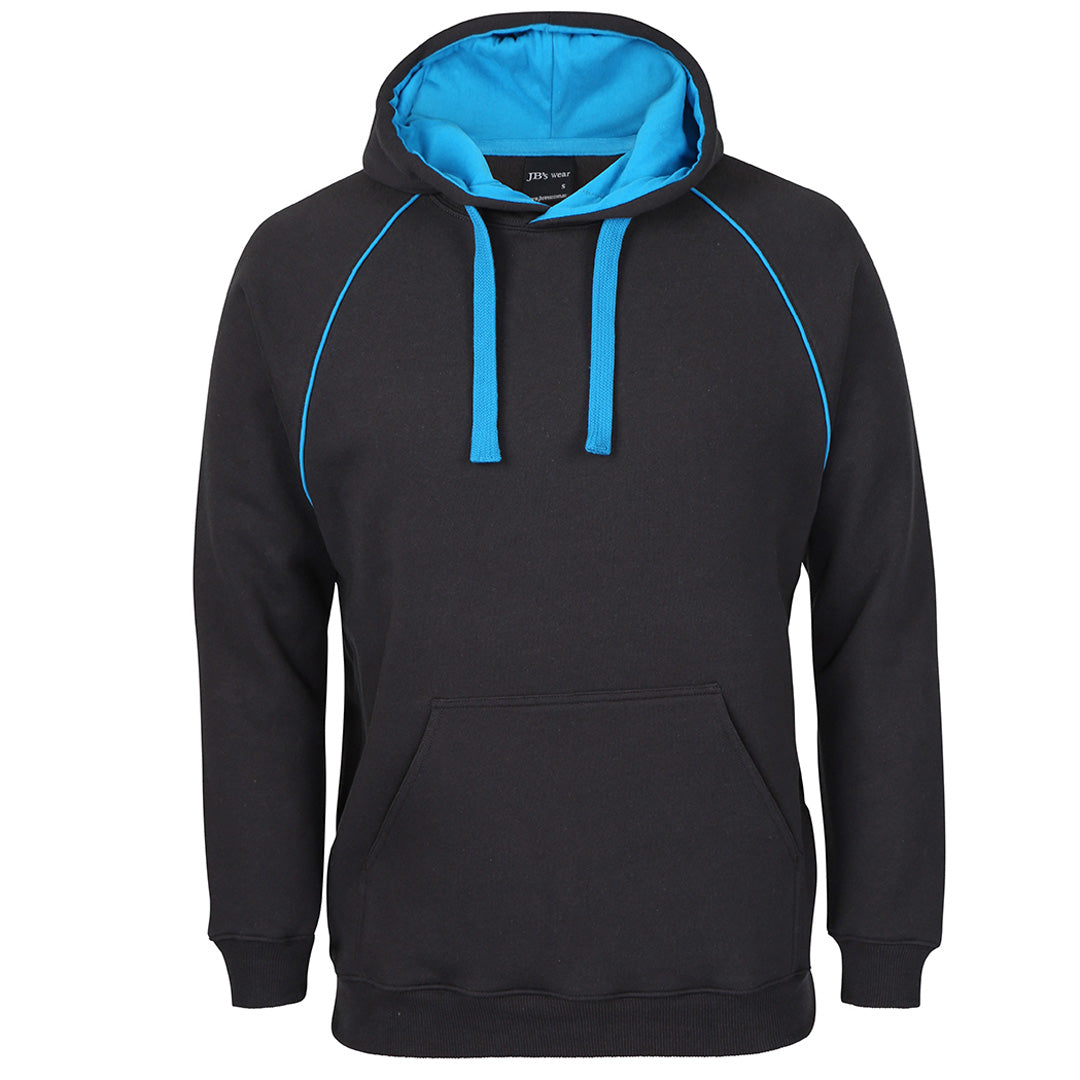 House of Uniforms The Contrast Hoodie | Mens Jbs Wear Gunmetal/Aqua