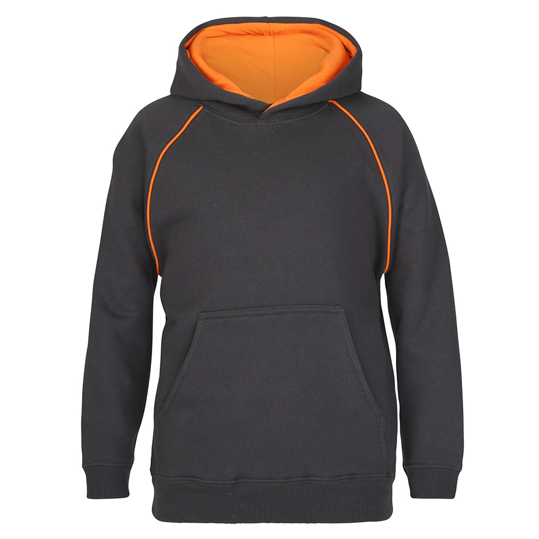 House of Uniforms The Contrast Hoodie | Kids Jbs Wear Gunmetal/Orange