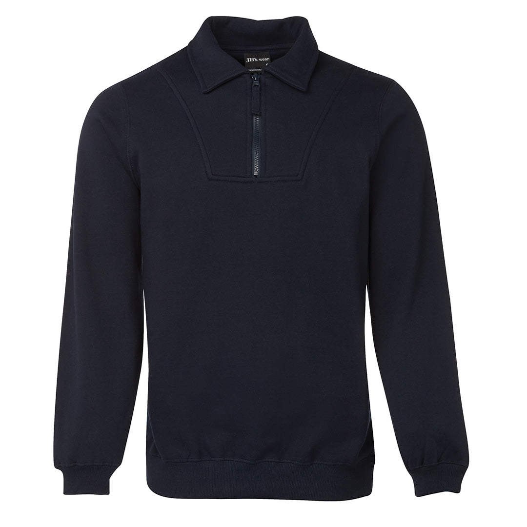 House of Uniforms The 1/2 Zip Fleecy Sweat | Adults Jbs Wear Navy