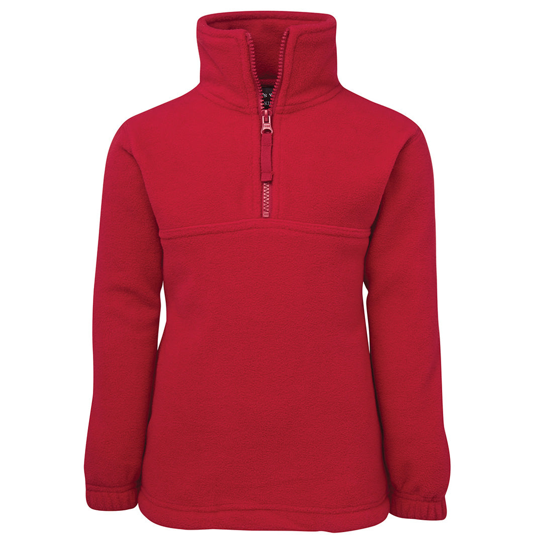 House of Uniforms The Zip Collar Polar Fleece Jumper | Kids Jbs Wear Red