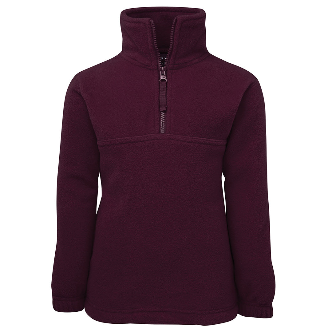 House of Uniforms The Zip Collar Polar Fleece Jumper | Kids Jbs Wear Maroon