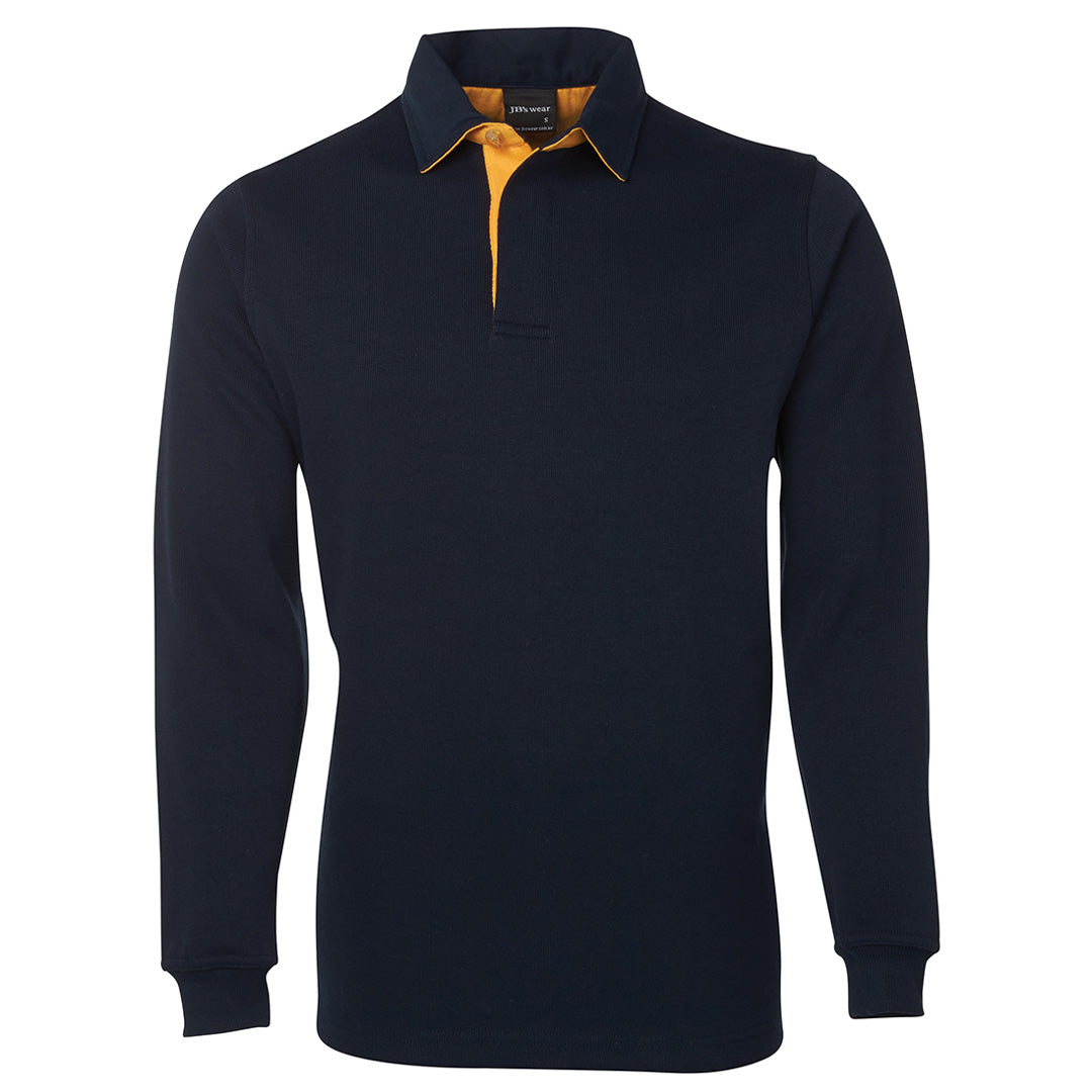 House of Uniforms The 2 Tone Rugby Top | Adults Jbs Wear Navy/Gold