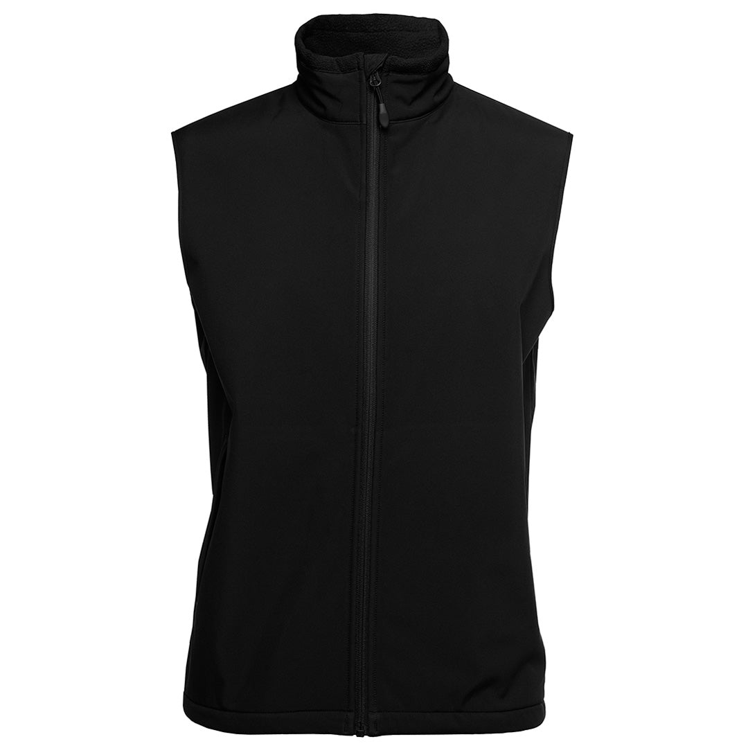 House of Uniforms The Contrast Softshell Vest | Adults Jbs Wear Black