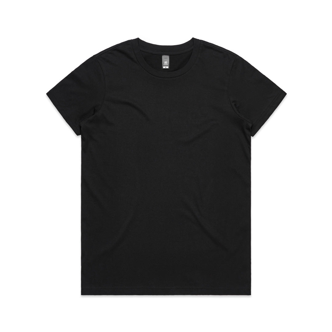 House of Uniforms The Maple Organic Tee | Ladies | Short Sleeve AS Colour Black