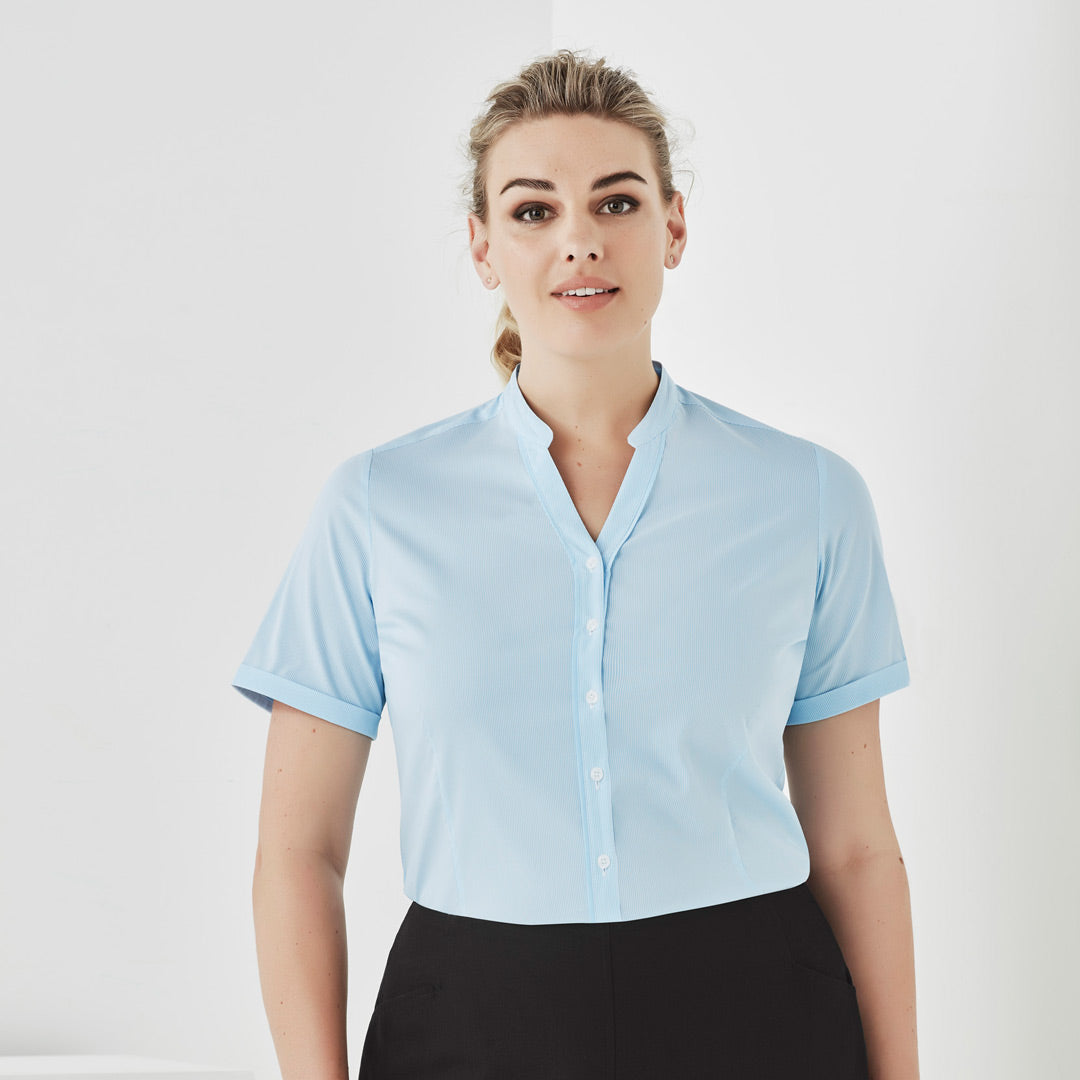 House of Uniforms The Bordeaux Shirt | Ladies | Short & 3/4 Sleeve Biz Corporates