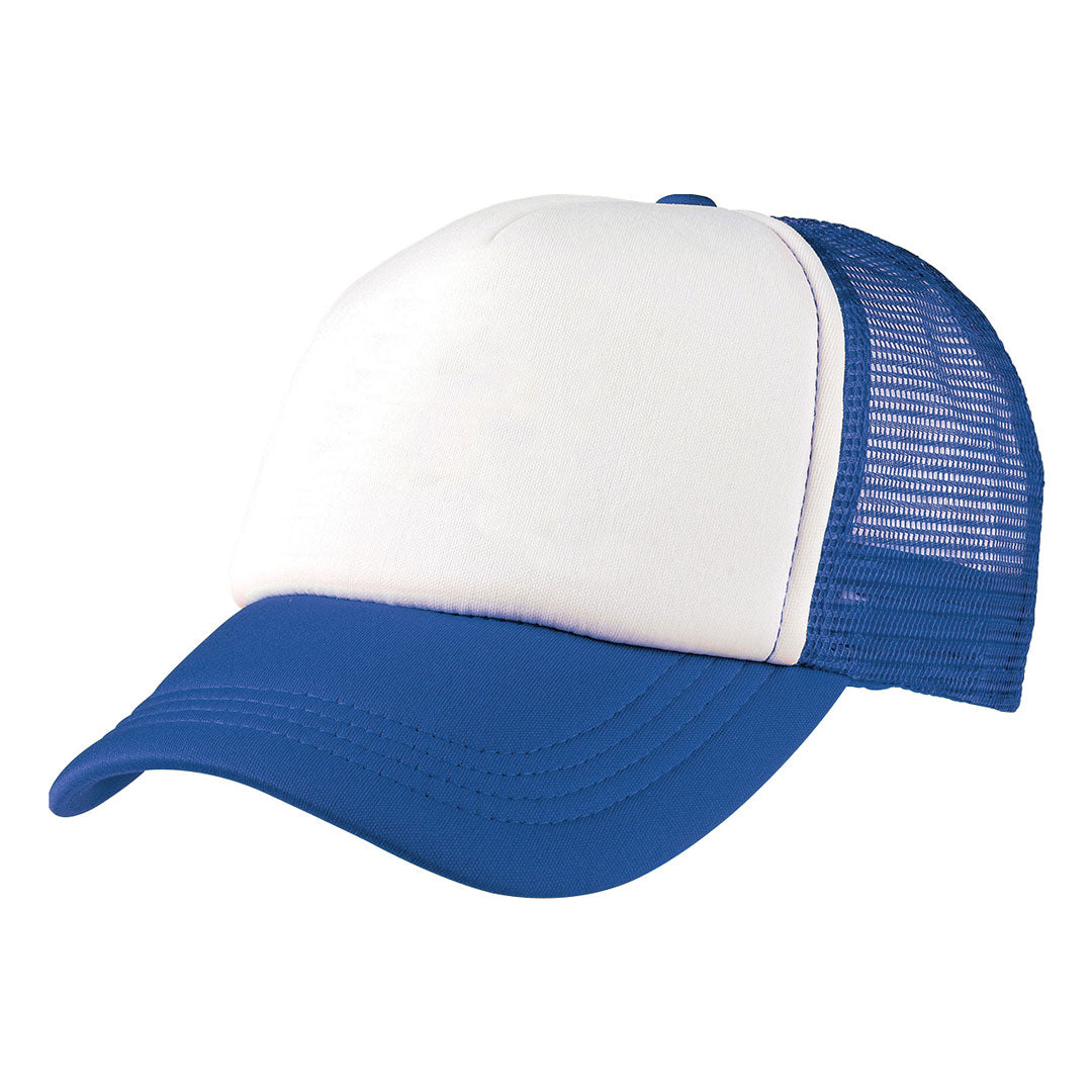 House of Uniforms The Foam Mesh Trucker Cap | Adults Legend Royal/White