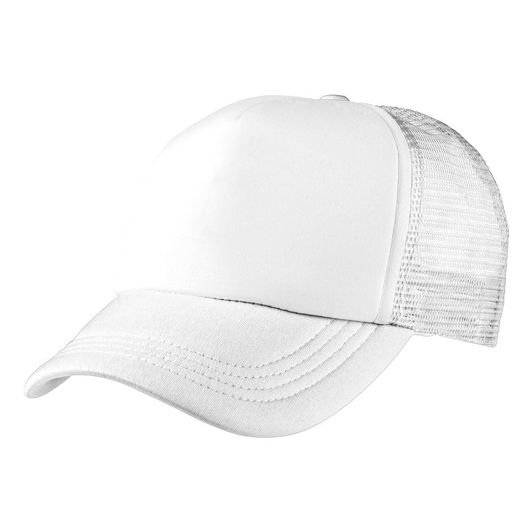 House of Uniforms The Foam Mesh Trucker Cap | Adults Legend White