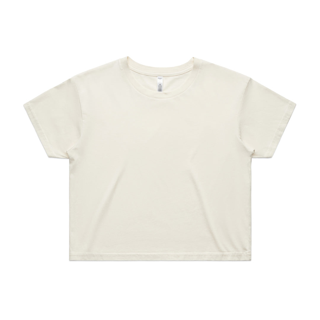 House of Uniforms The Crop Tee | Ladies | Short Sleeve AS Colour Ecru