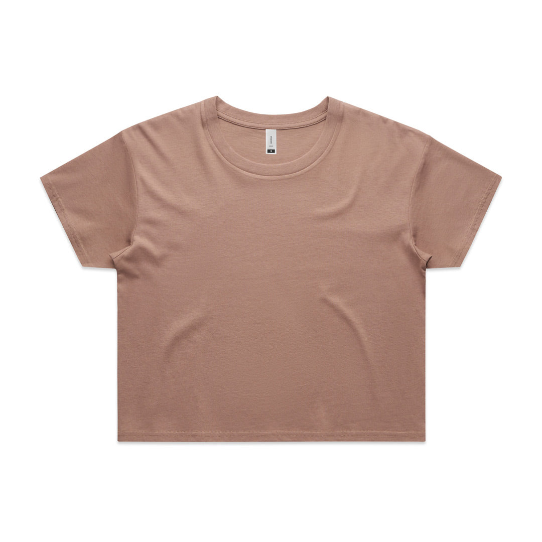House of Uniforms The Crop Tee | Ladies | Short Sleeve AS Colour Hazy Pink