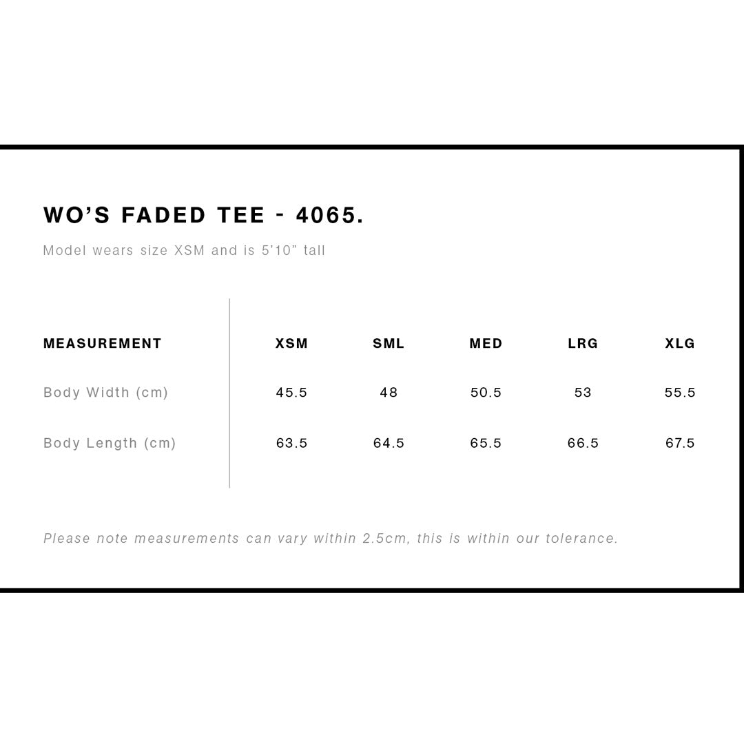 House of Uniforms The Faded Tee | Ladies | Short Sleeve AS Colour