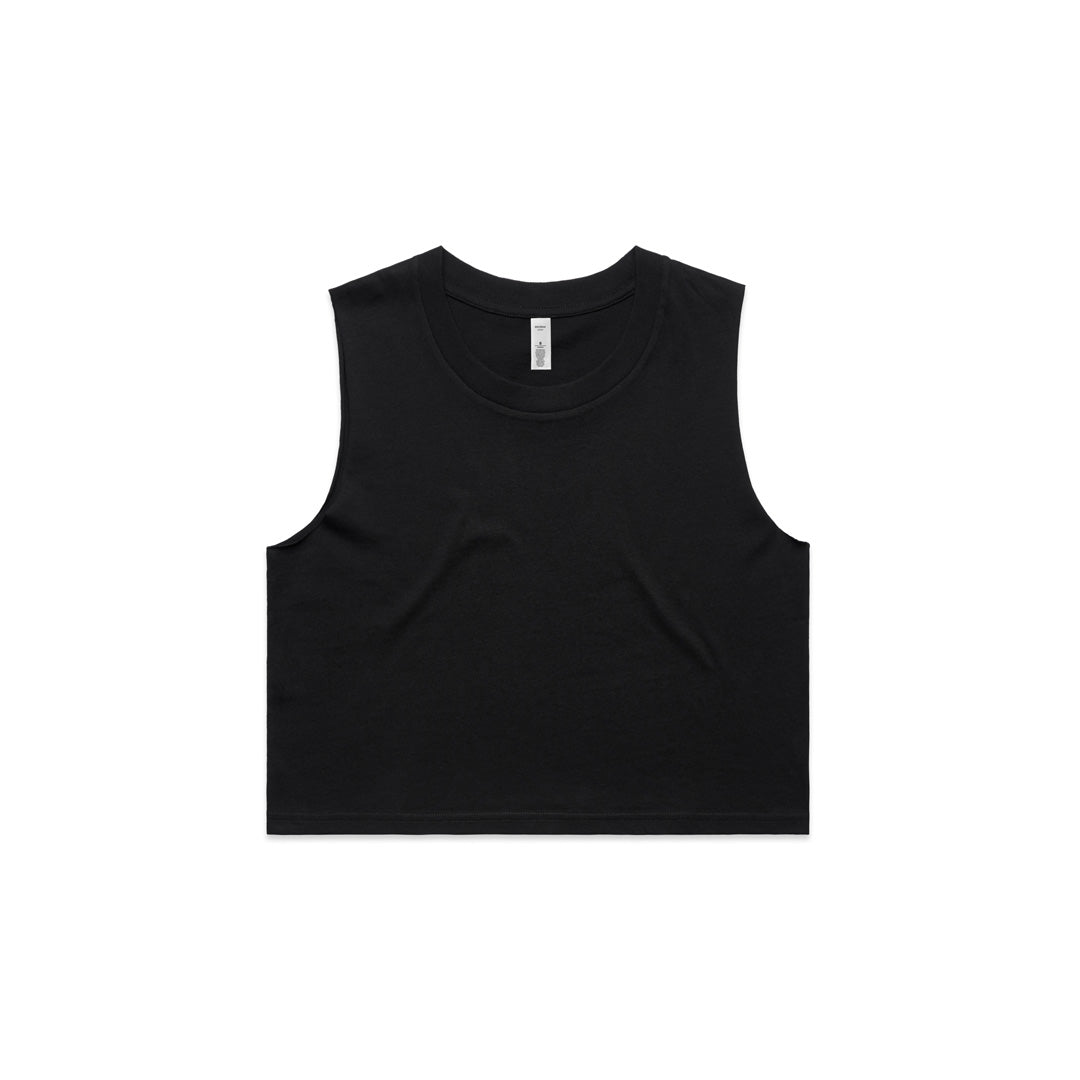 House of Uniforms The Crop Tank | Ladies AS Colour Black