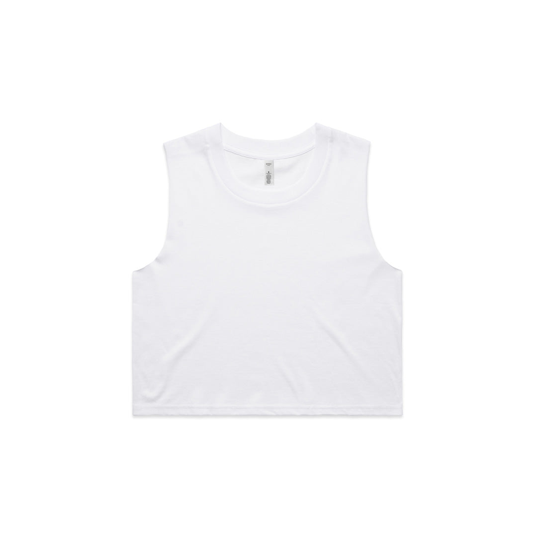 House of Uniforms The Crop Tank | Ladies AS Colour White