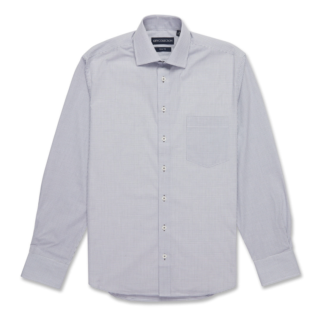 House of Uniforms The Shadow Check Shirt | Mens City Collection Black