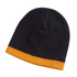 House of Uniforms The Contrast Trim Beanie | Adults Legend Black/Orange