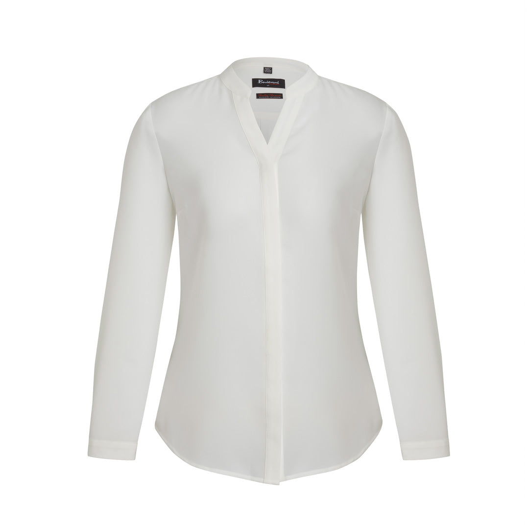 House of Uniforms The Juliette Blouse | Ladies | Short & Long Sleeve Biz Corporates Ivory