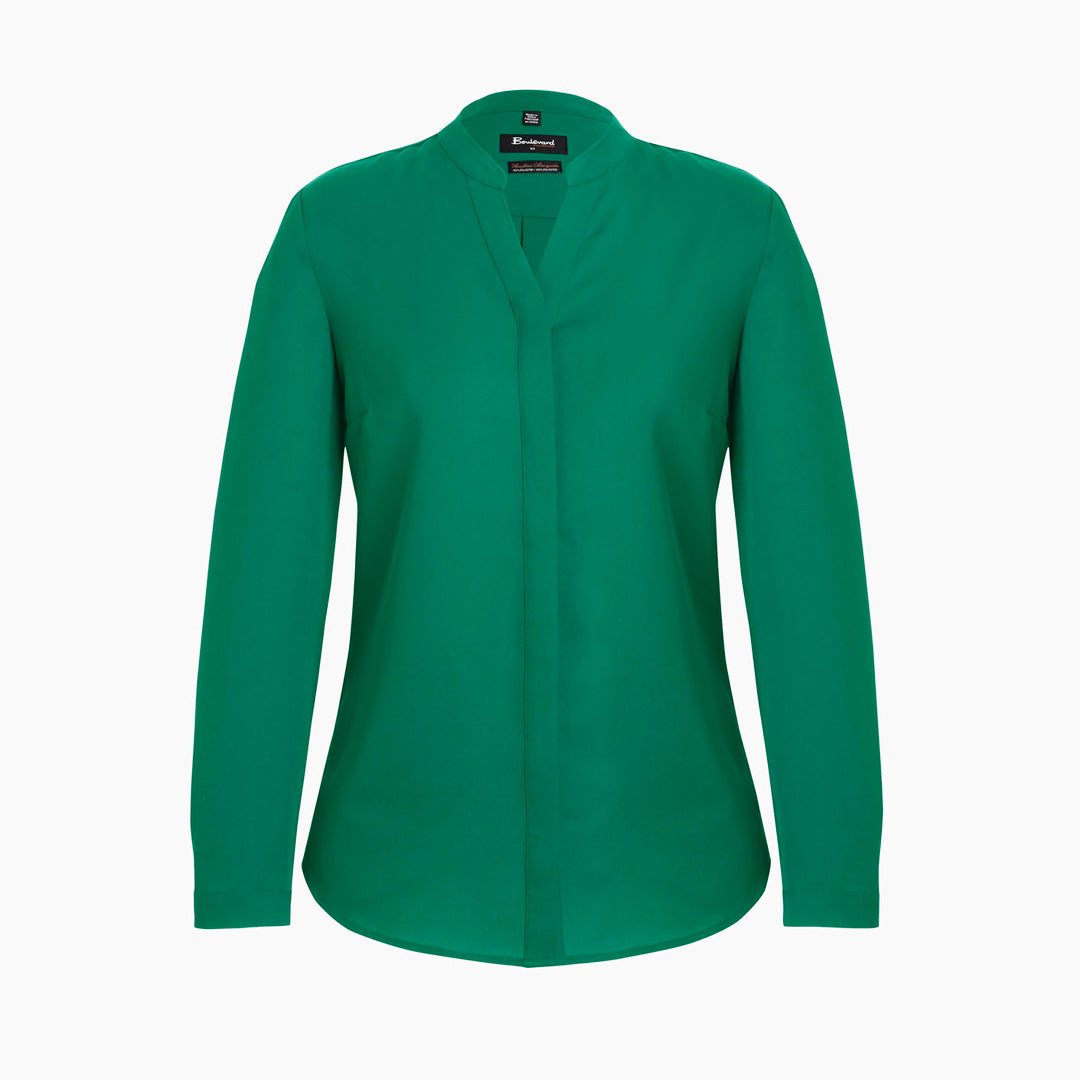 House of Uniforms The Juliette Blouse | Ladies | Short & Long Sleeve Biz Corporates Green