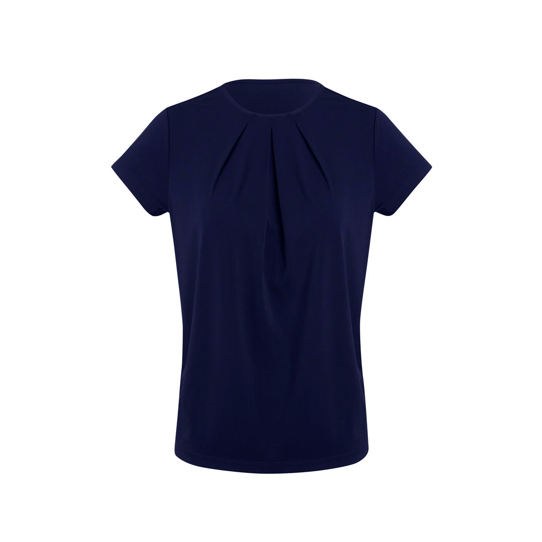 House of Uniforms The Blaise Top | Ladies | Short Sleeve Biz Corporates Navy