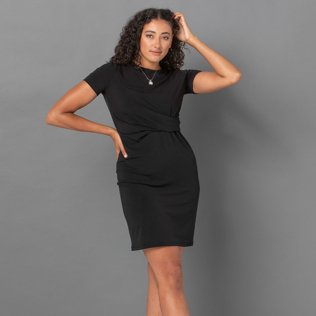 House of Uniforms The Knit Mock-Wrap Dress LSJ Collection 