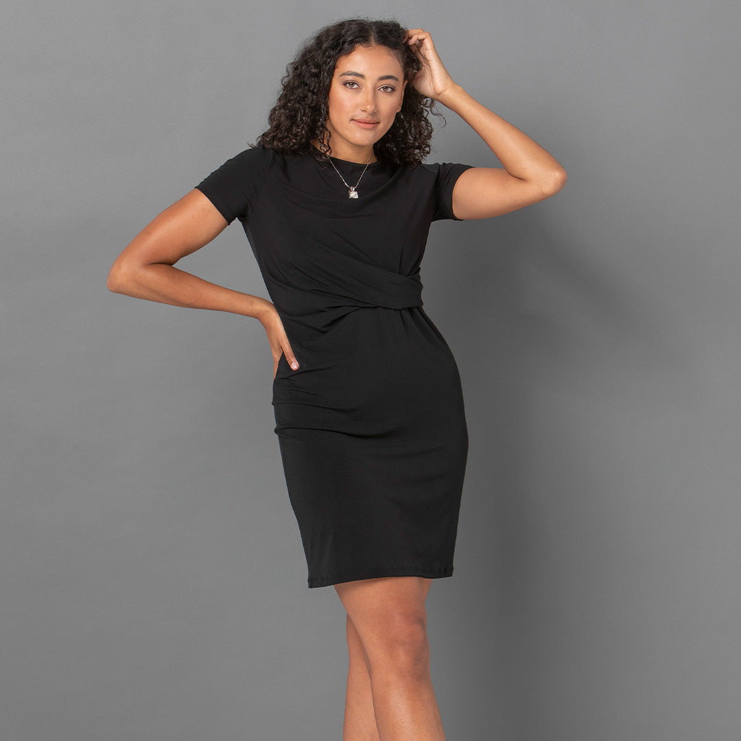 House of Uniforms The Knit Mock-Wrap Dress LSJ Collection