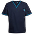 House of Uniforms The Contrast V Neck Scrub Top | Adults Jbs Wear Navy/Aqua