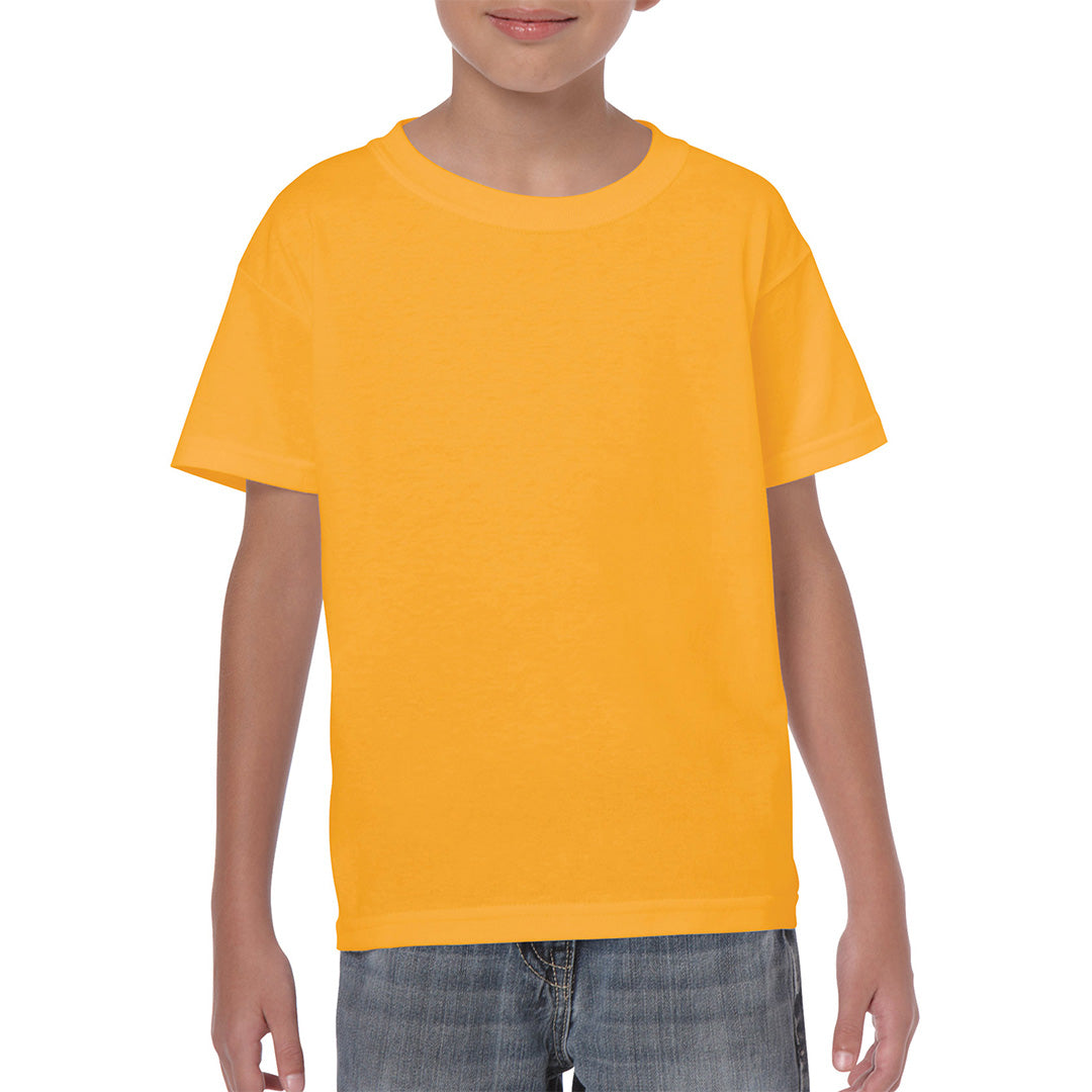 House of Uniforms The Heavy Cotton Tee | Youth | C1 Gildan Gold