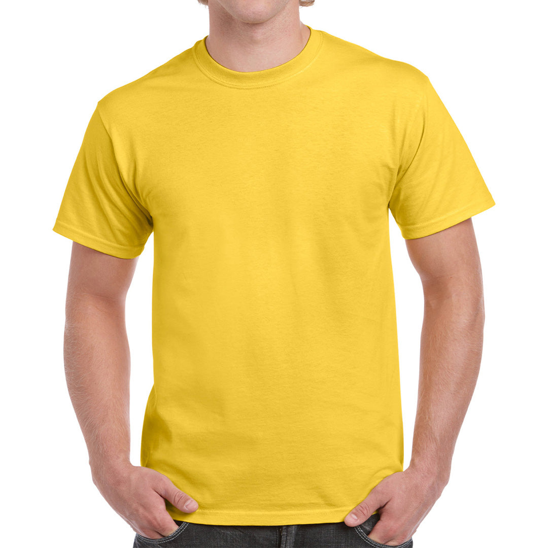 House of Uniforms The Heavy Cotton Tee | Adults Gildan Yellow