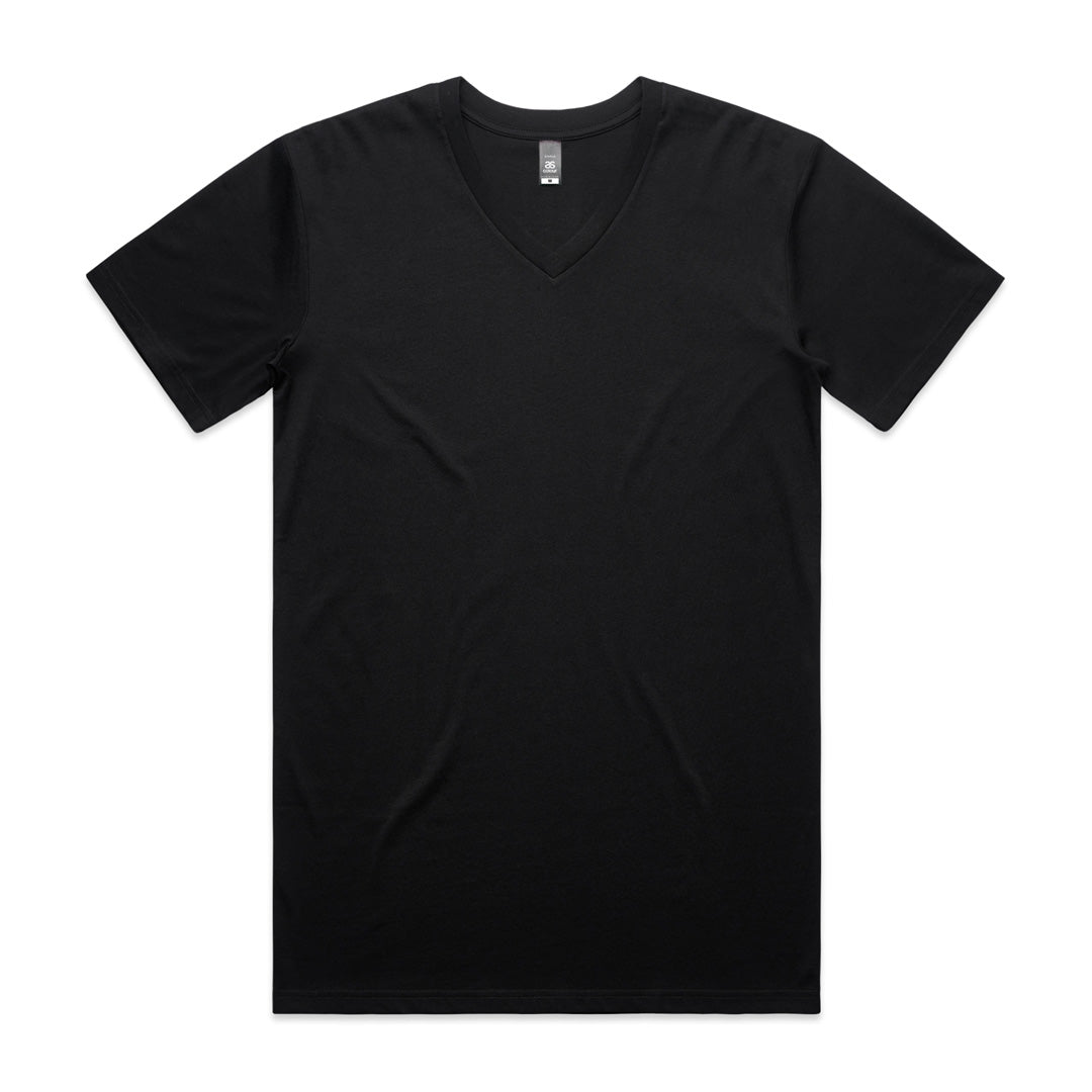 House of Uniforms The Staple V Neck Tee | Mens | Short Sleeve AS Colour Black