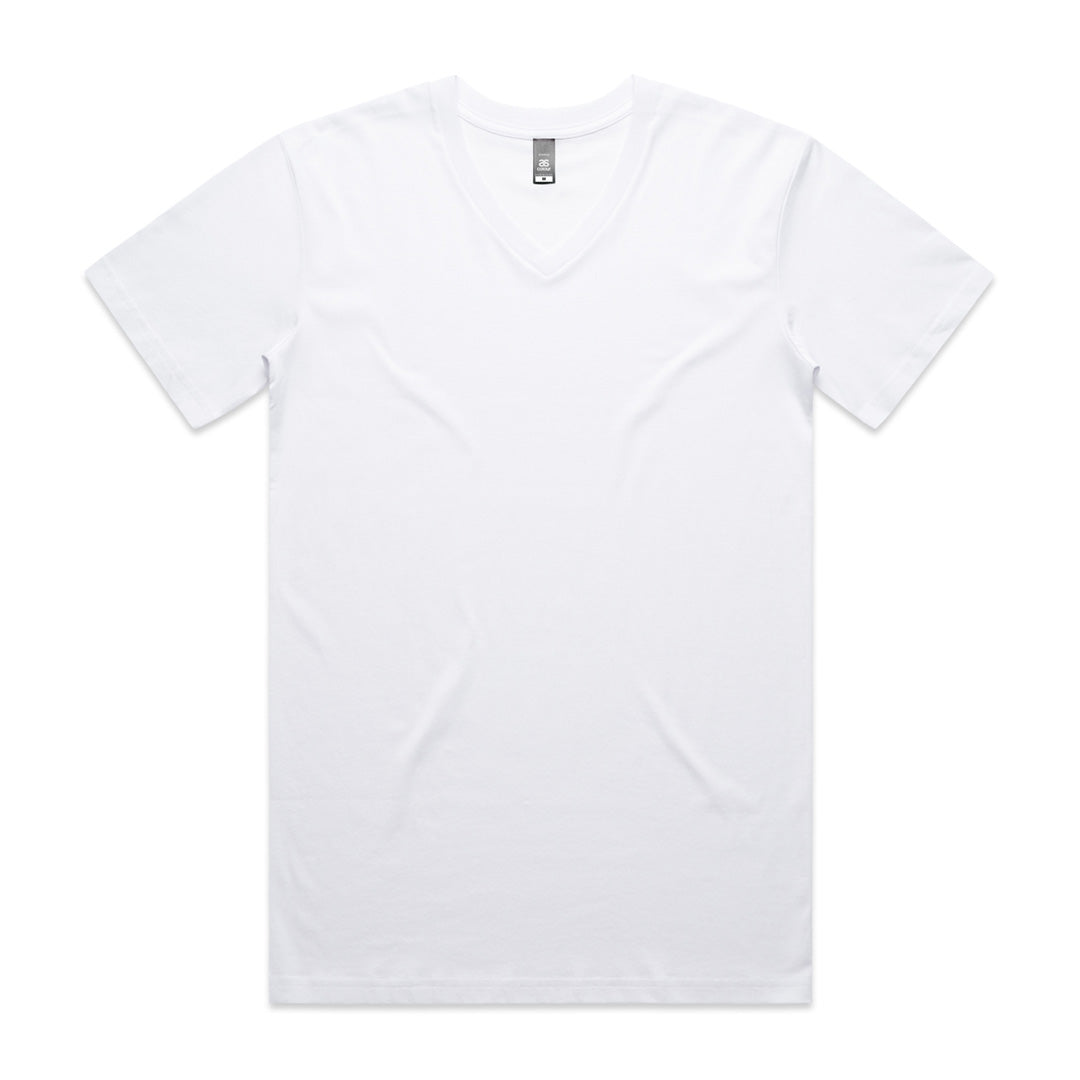 House of Uniforms The Staple V Neck Tee | Mens | Short Sleeve AS Colour White