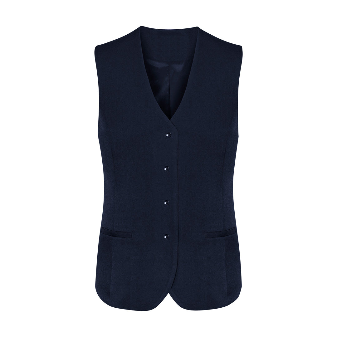 House of Uniforms The Cool Stretch Vest | Ladies | Longline Biz Corporates Navy