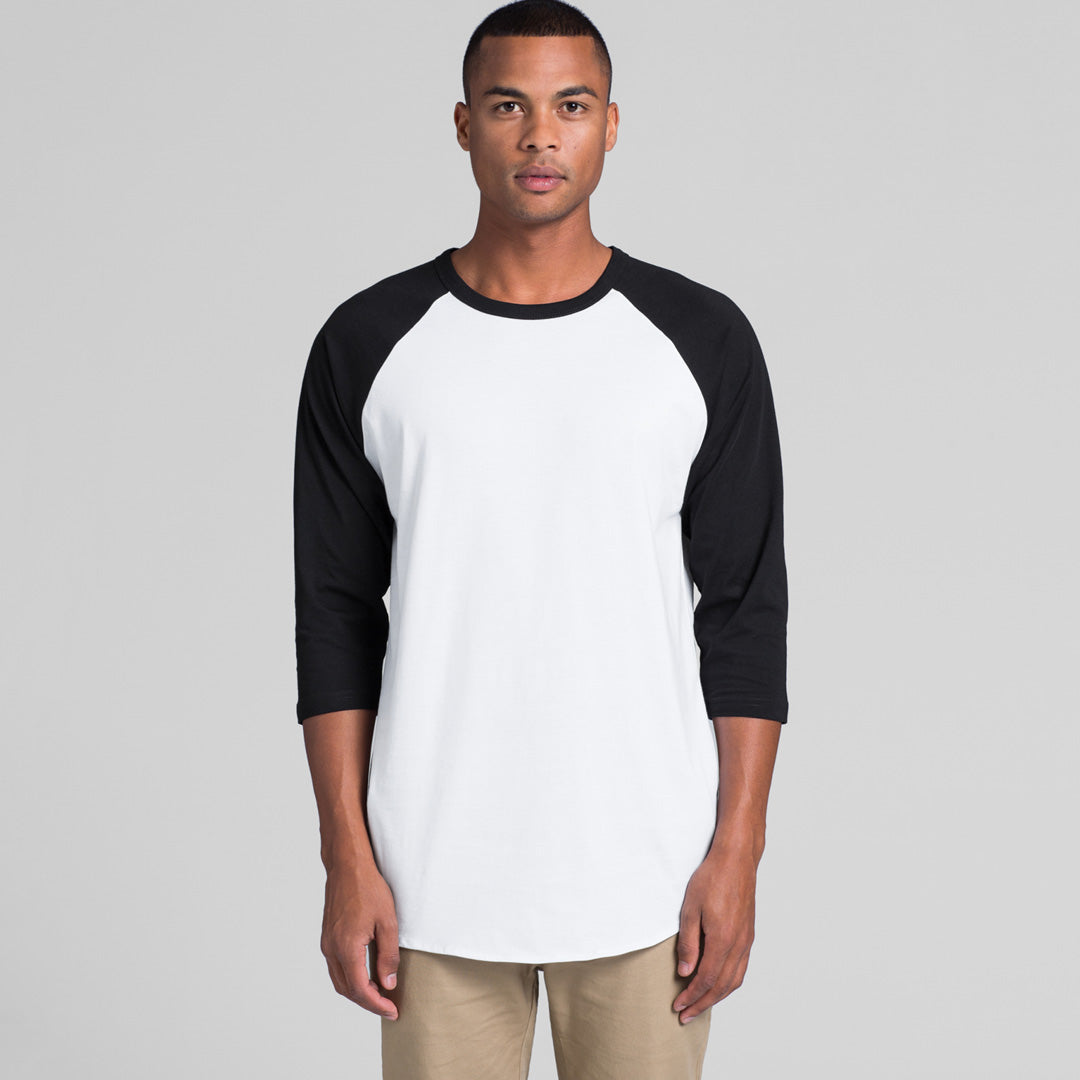 House of Uniforms The Raglan Tee | Mens | 3/4 Sleeve AS Colour