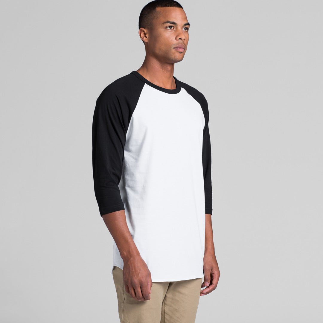 House of Uniforms The Raglan Tee | Mens | 3/4 Sleeve AS Colour