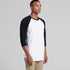 House of Uniforms The Raglan Tee | Mens | 3/4 Sleeve AS Colour