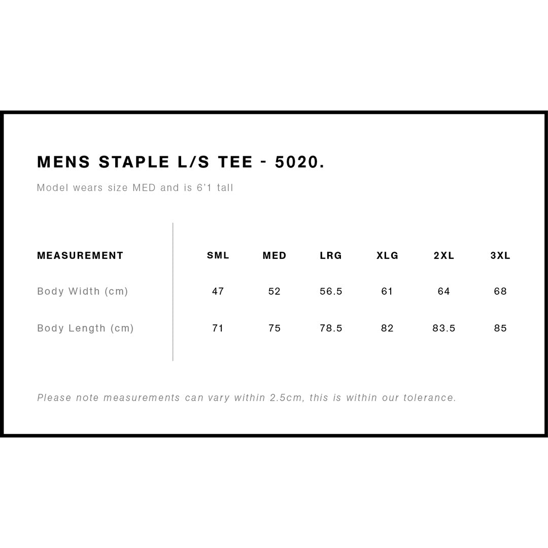 House of Uniforms The Staple Tee | Mens | Long Sleeve AS Colour