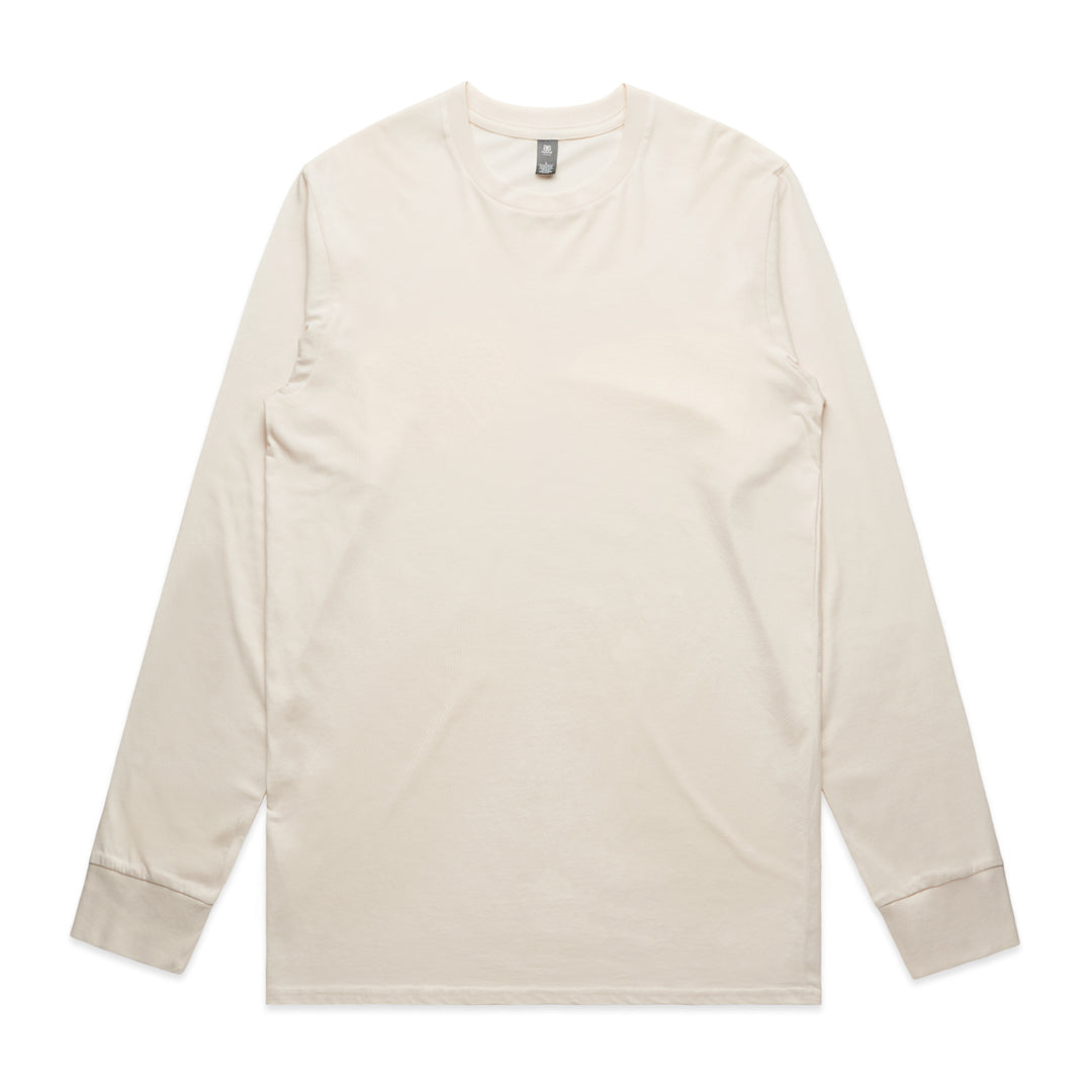 House of Uniforms The Staple Tee | Mens | Long Sleeve AS Colour Ecru
