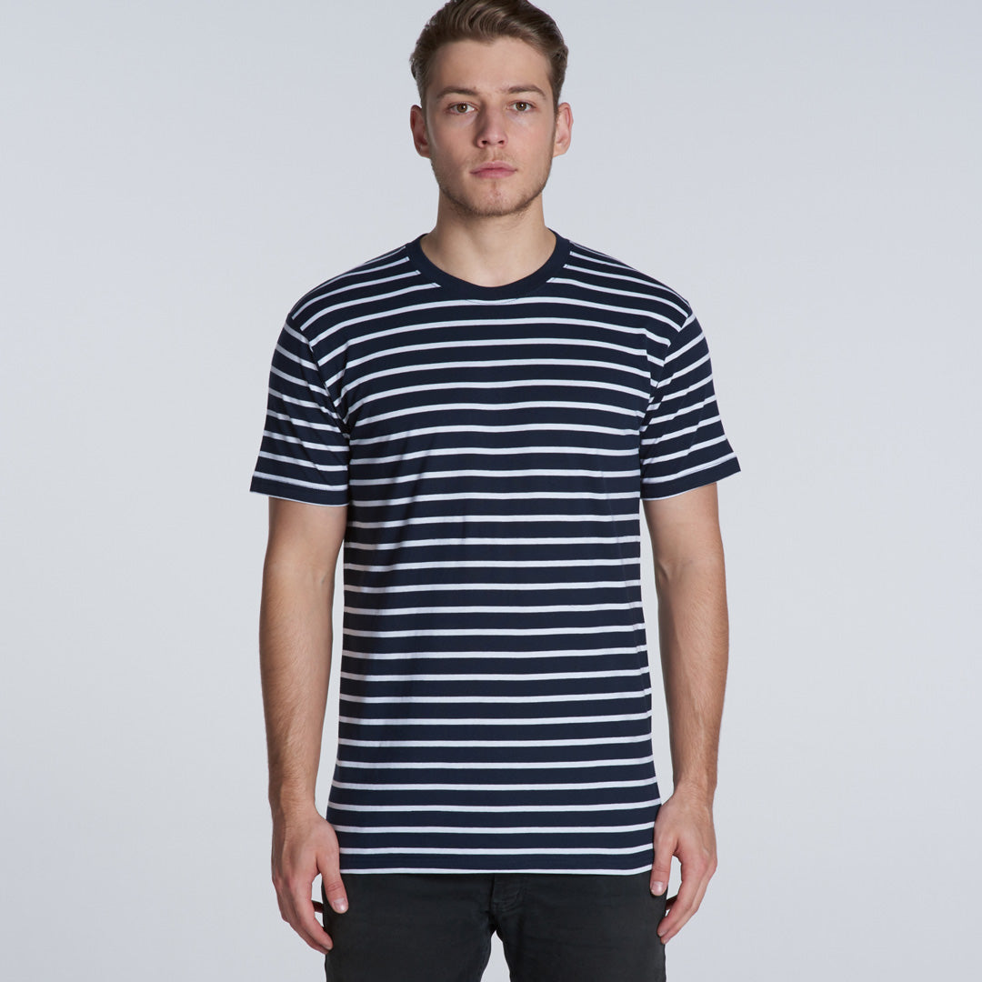 House of Uniforms The Stripe Tee | Mens | Short Sleeve AS Colour